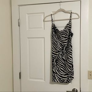 UO Zebra print slip dress